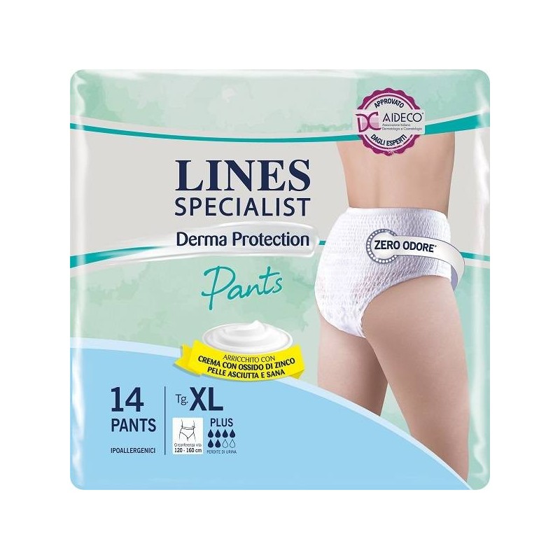 Fater Pannolone Per Incontinenza Lines Specialist Derma Pants Plus Xl 14 Pezzi
