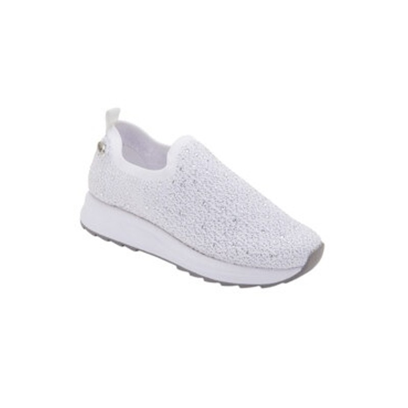 Scholl Shoes Calzatura Beverly Sock Knitted Textile+strass Woman White 36