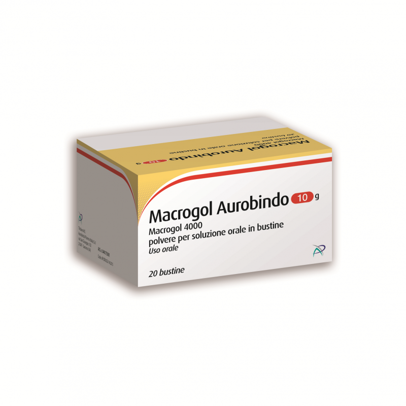 Aurobindo Pharma Italia Macrogol Aurobindo 10 G Polvere Per Soluzione Orale In Bustine Macrogol 4000