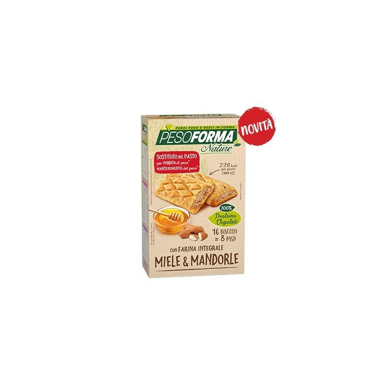 Nutrition & Sante' Italia Pesoforma Biscotto Integr Miele Mandorle 16 Pezzi 33 G