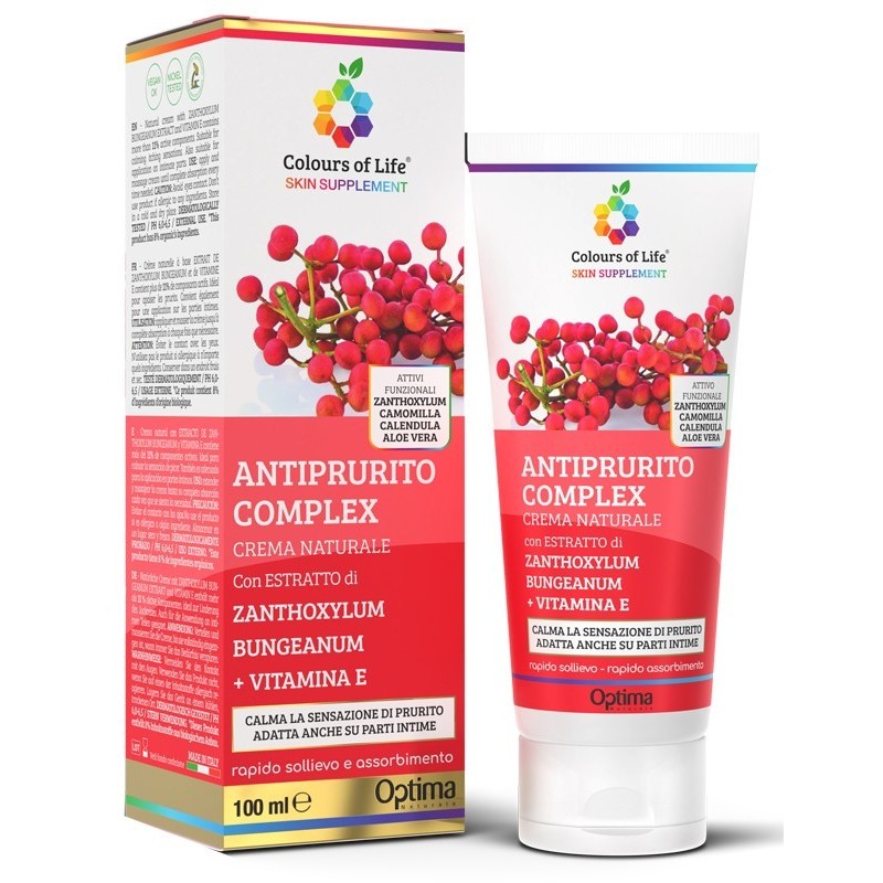 Optima Naturals Colours Of Life Skin Supplemente Antiprurito Complex Crema 100 Ml