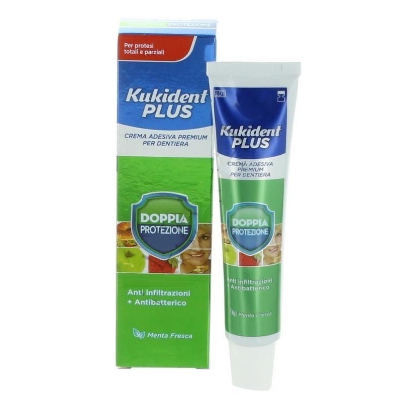 Procter & Gamble Kukident Doppia Protezione Crema Adesiva Per Protesi Dentarie 40 G