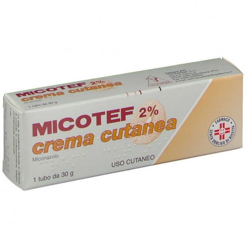 Teofarma Micotef 2 % Crema Cutanea Miconazolo