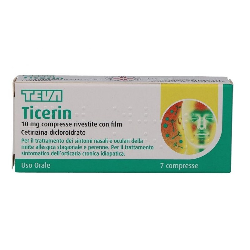 Teva Italia Ticerin 10 Mg Compresse Rivestite Con Film Cetirizina Dicloroidrato