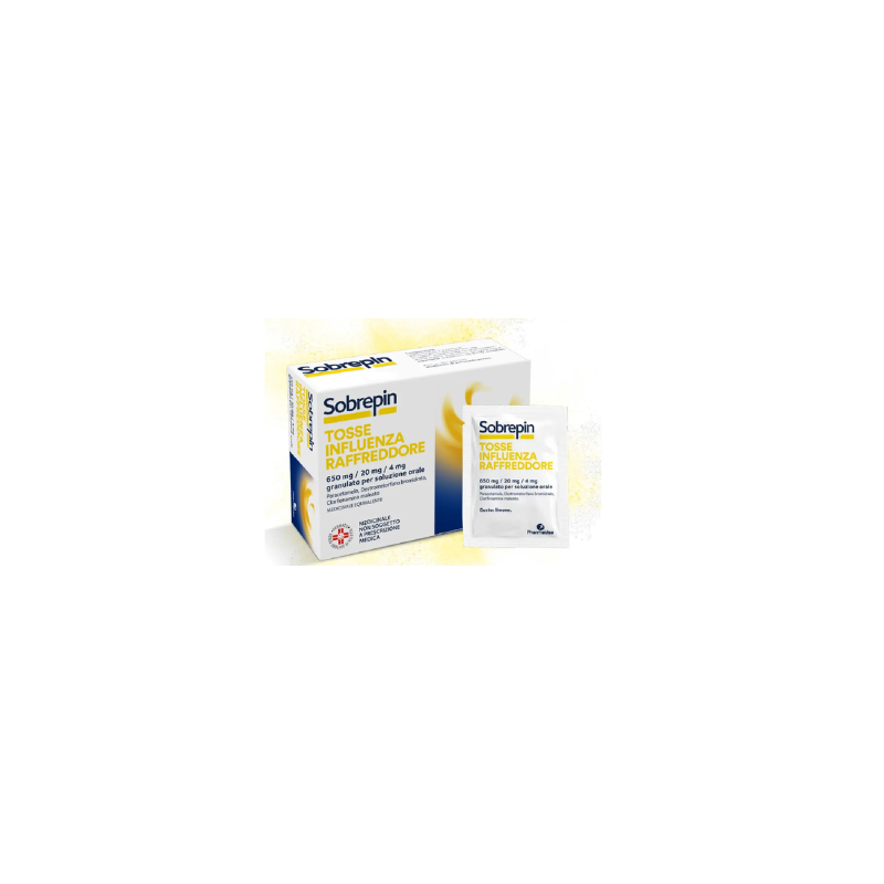 Pharmaidea Sobrepin Tosse Influenza Raffreddore 650 Mg/20 Mg/4 Mg Granulato Per Soluzione Orale Paracetamolo/destrometorfano Bro