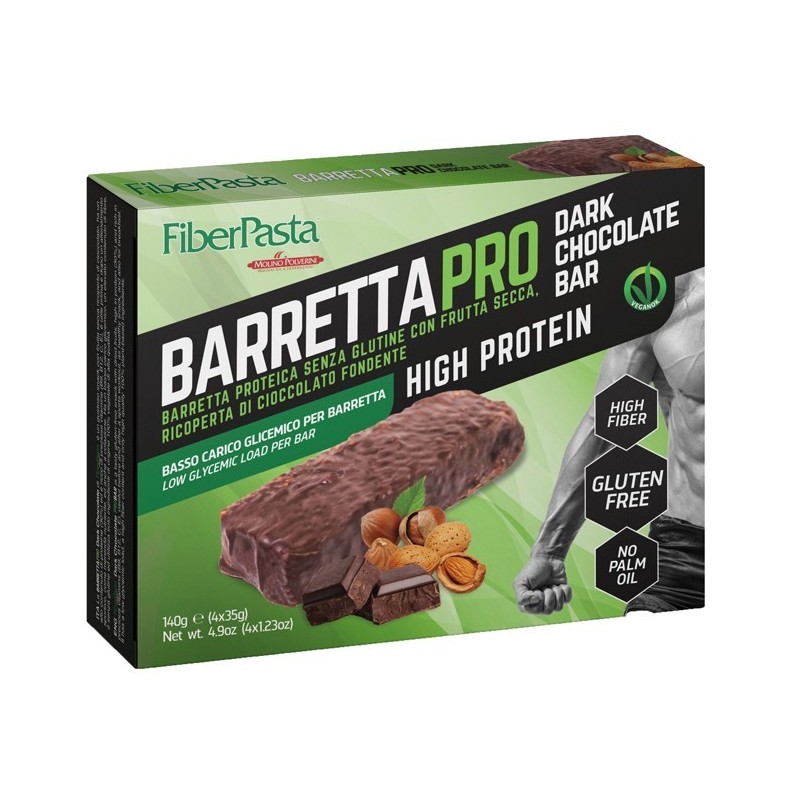 Fiberpasta Barretta Prot Dark Chocolate 4x35 G