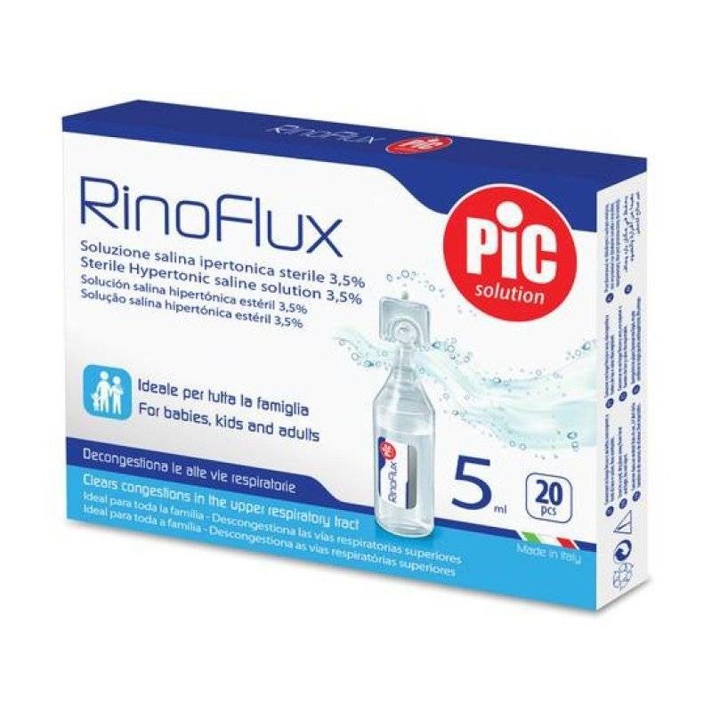 Pikdare Rinoflux Soluzione Ipertonica Nasale Pic 20 Fiale 5 Ml