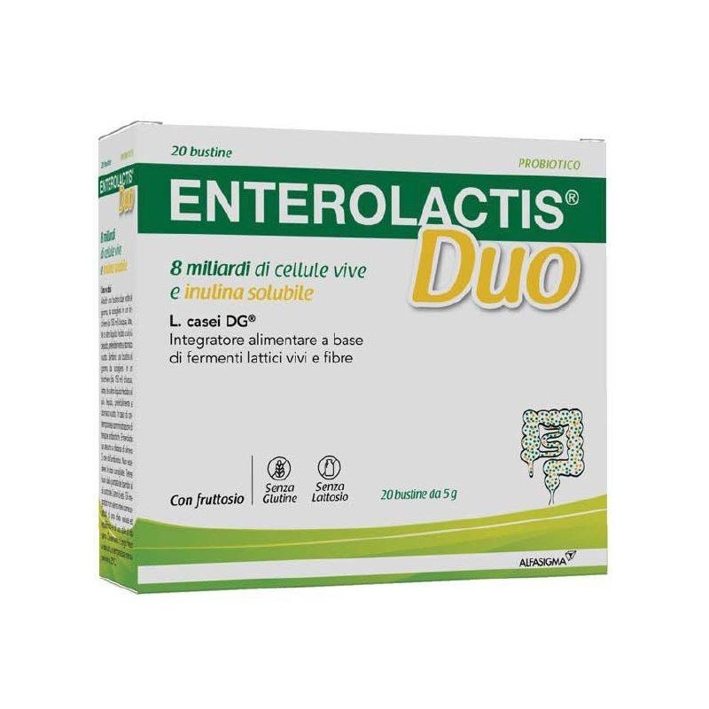 Alfasigma Enterolactis Duo 20 Bustine 5 G