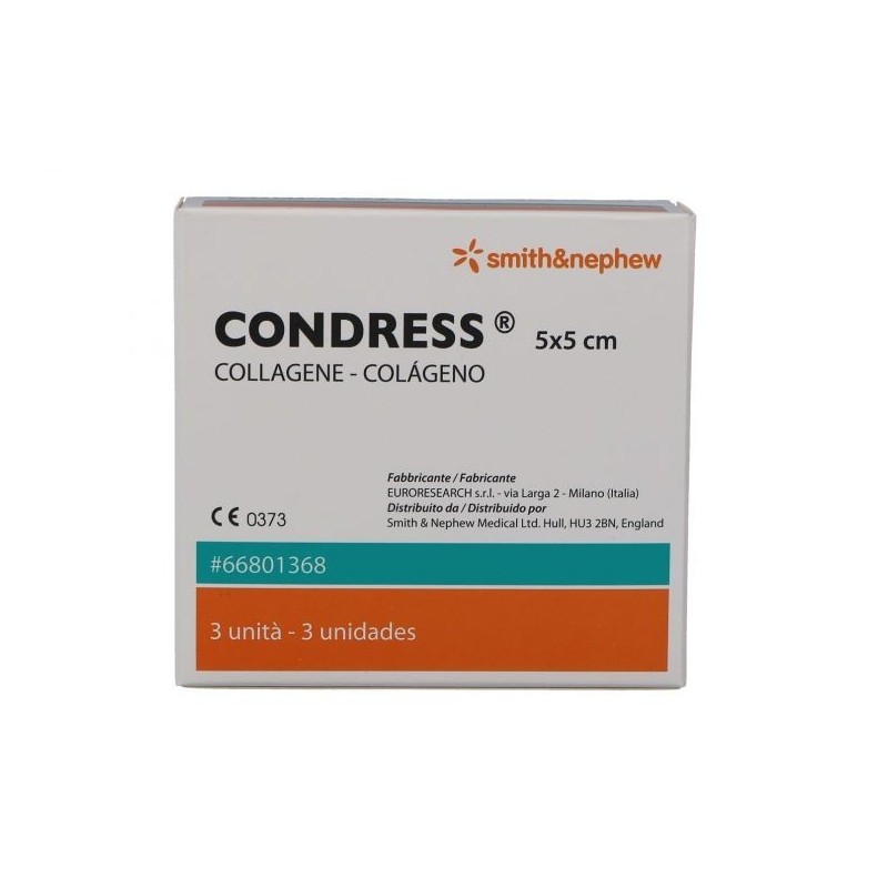Pharmaidea Condress Medicazione Con Collagene Equino 5x5 Cm 3 Pezzi