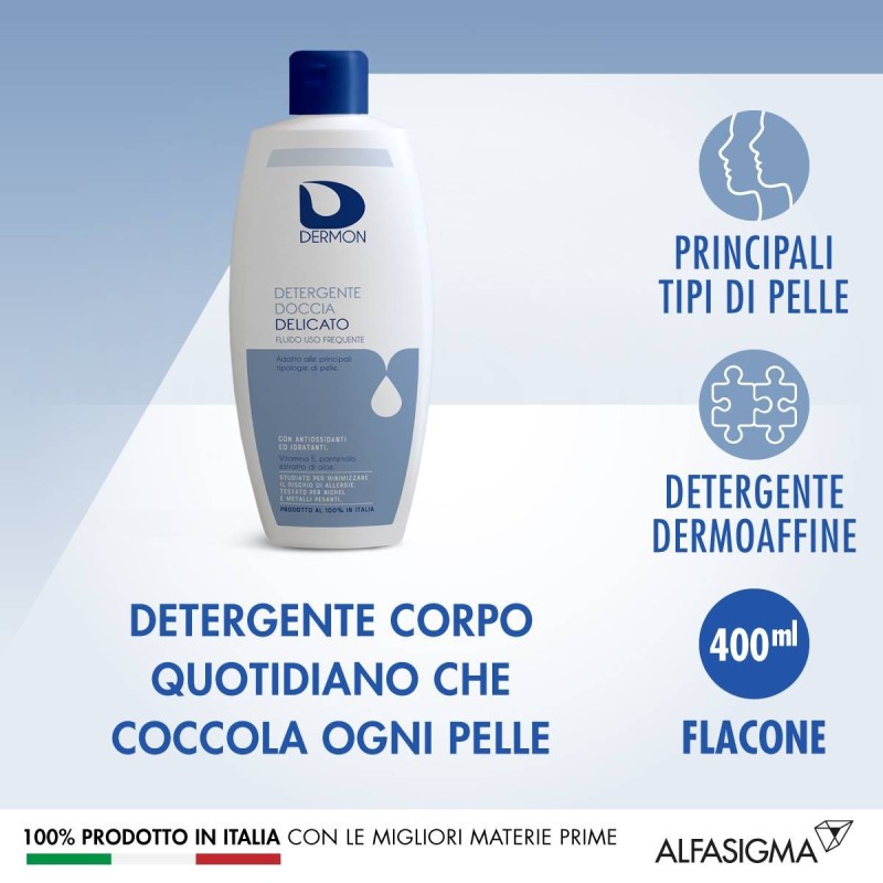 Alfasigma Dermon Detergente Doccia Delicato Uso Frequente 400 Ml