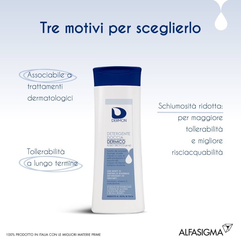 Alfasigma Dermon Detergente Doccia Dermico Ph 4,0 250 Ml