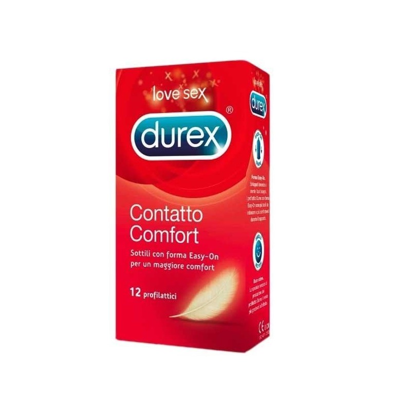 Confezione da 12 profilattici Durex Sottili Contatto Comfort