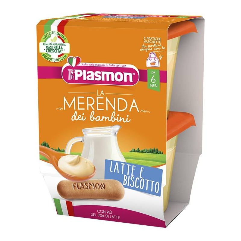 Plasmon La Merenda Dei Bambini Latte e Biscotto 2 x 120g