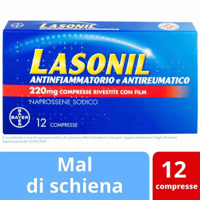 Lasonil Antinfiammatorio E Antireumatico 220 Mg 12 Compresse Rivestite Con Film