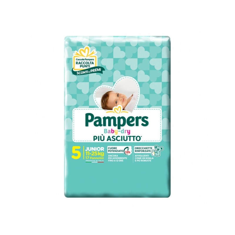Fater Pampers Baby Dry Pannolini Downcount Junior 16 Pezzi