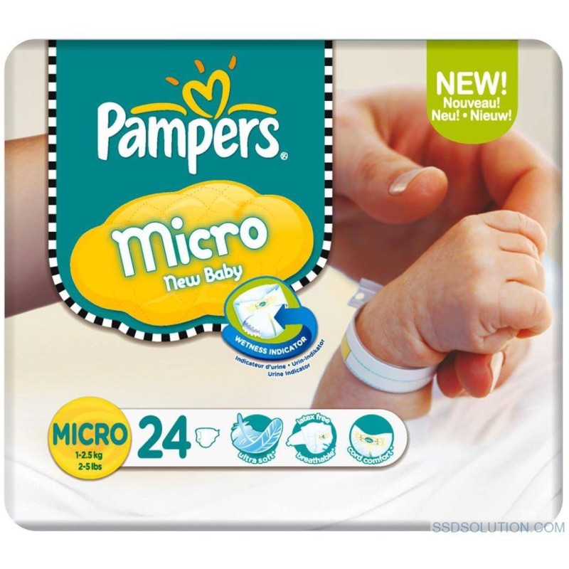 Fater Pampers Micro Pannolini Per Bambini 24 Pezzi